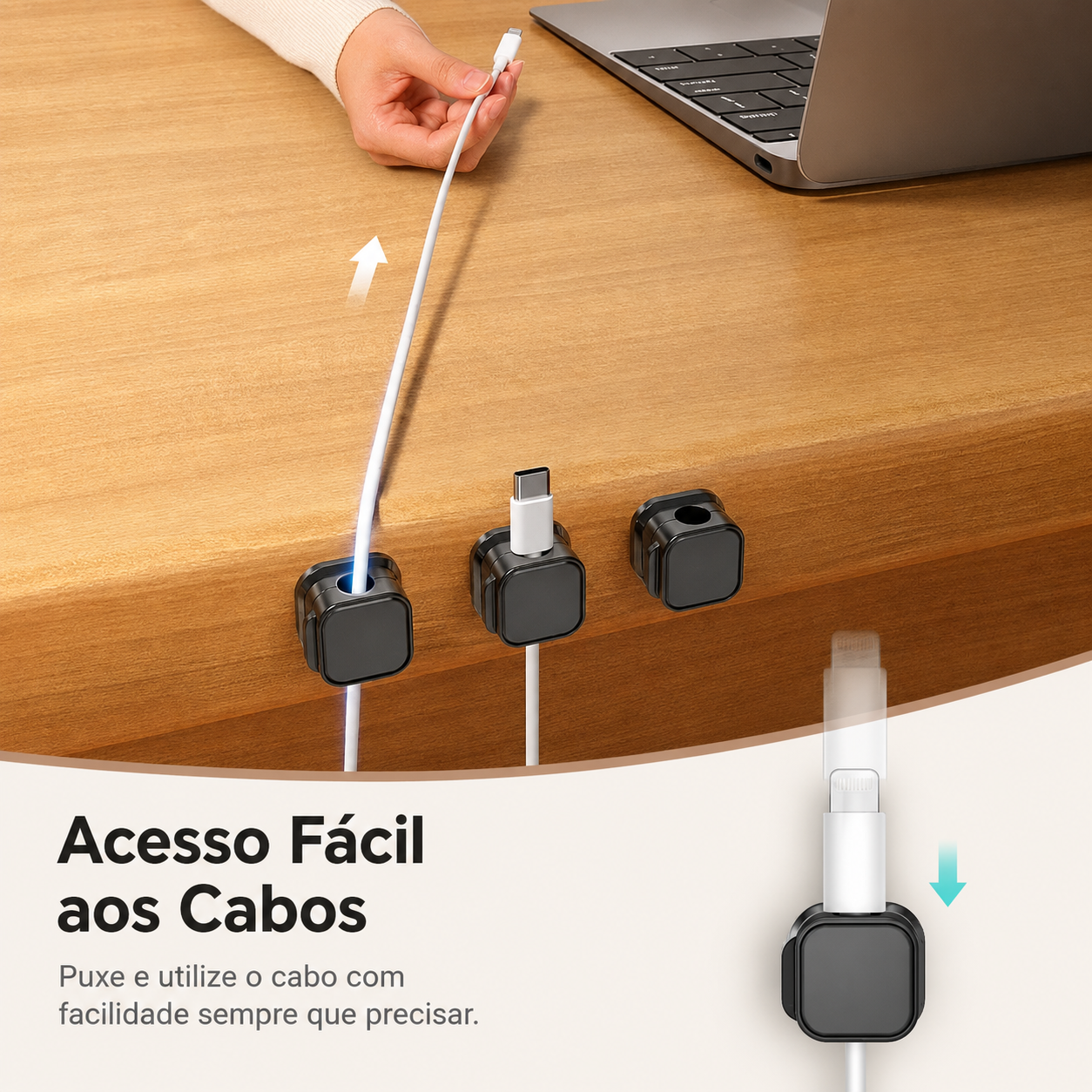 Organizador Magnético de Cabos SmartClip™