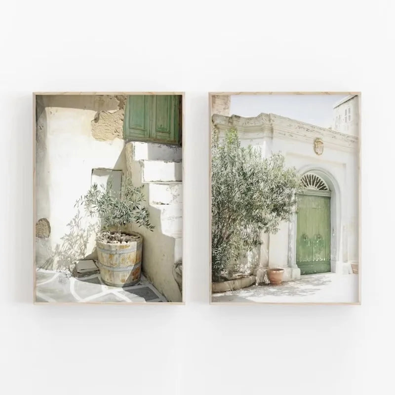 Olive Aura™ | Kit 2 Pôsteres Decorativos Botânicos