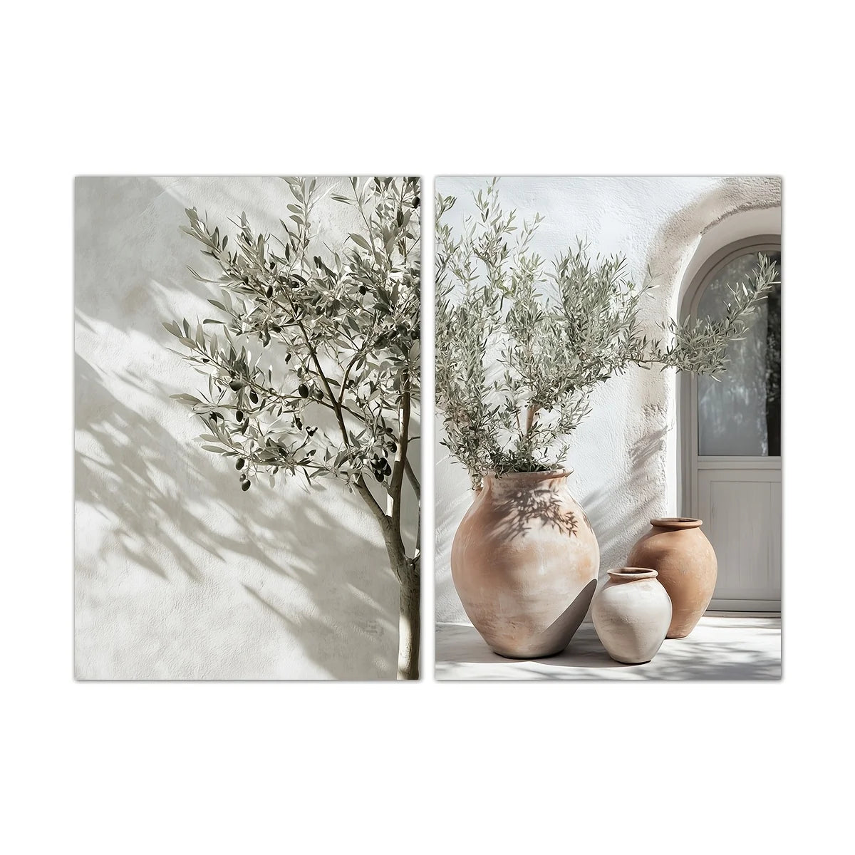 Olive Aura™ | Kit 2 Pôsteres Decorativos Botânicos