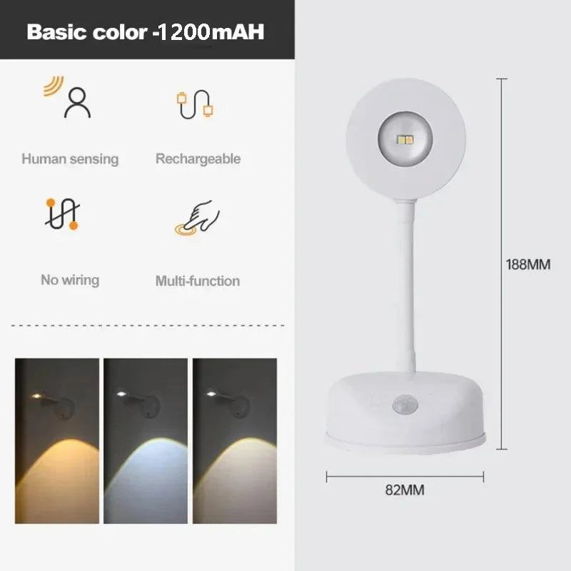 LumiSpot™ | Arandela LED Recarregável Giratória