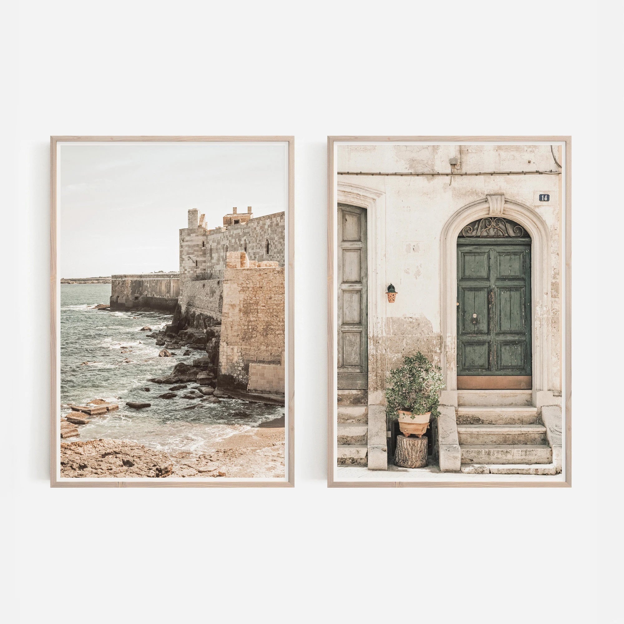 Olive Aura™ | Kit 2 Pôsteres Decorativos Botânicos