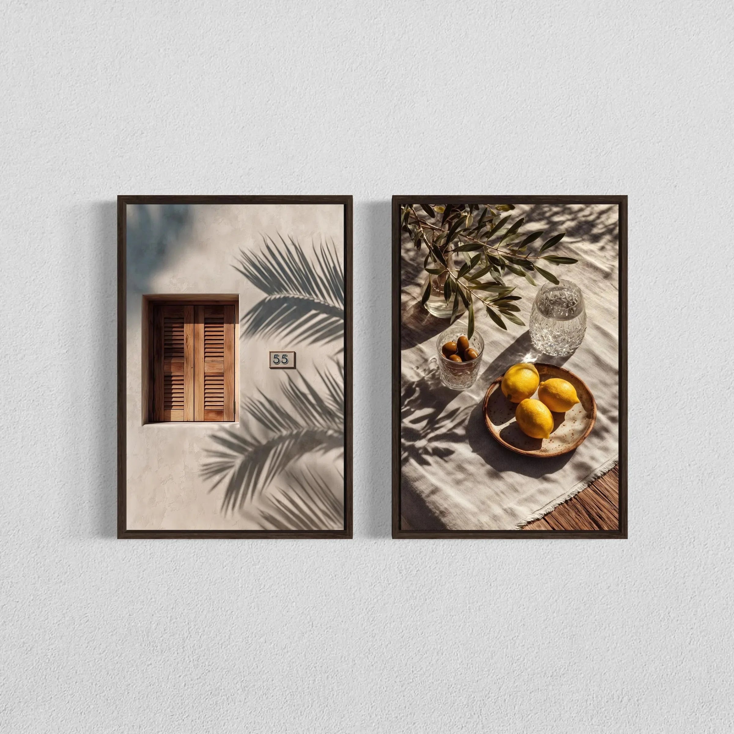 Olive Aura™ | Kit 2 Pôsteres Decorativos Botânicos