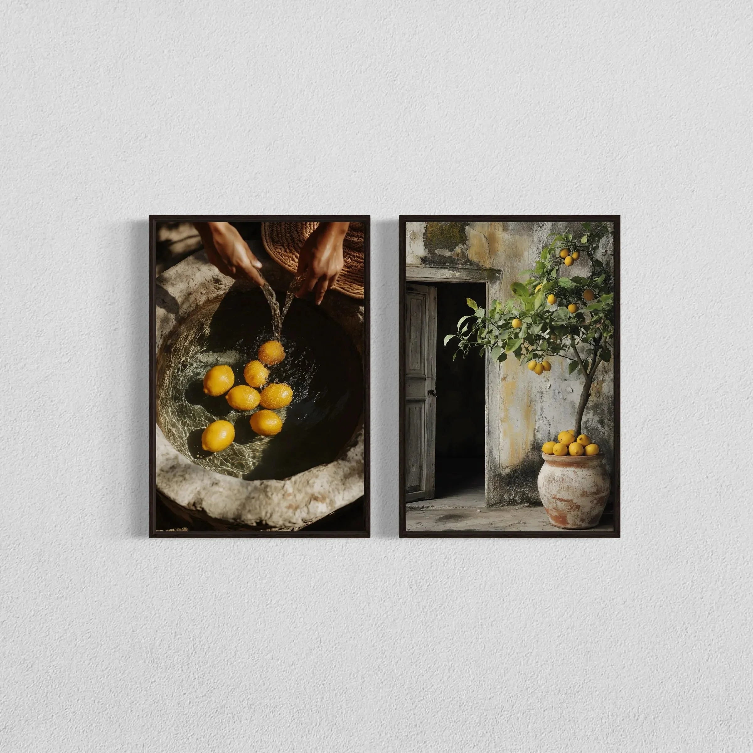 Olive Aura™ | Kit 2 Pôsteres Decorativos Botânicos