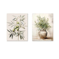 Olive Aura™ | Kit 2 Pôsteres Decorativos Botânicos