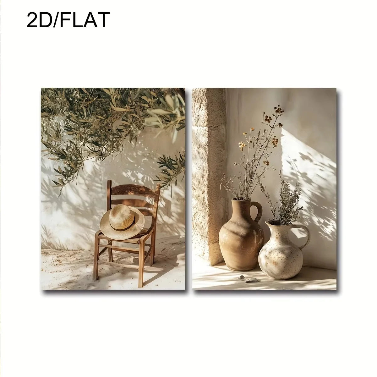 Olive Aura™ | Kit 2 Pôsteres Decorativos Botânicos