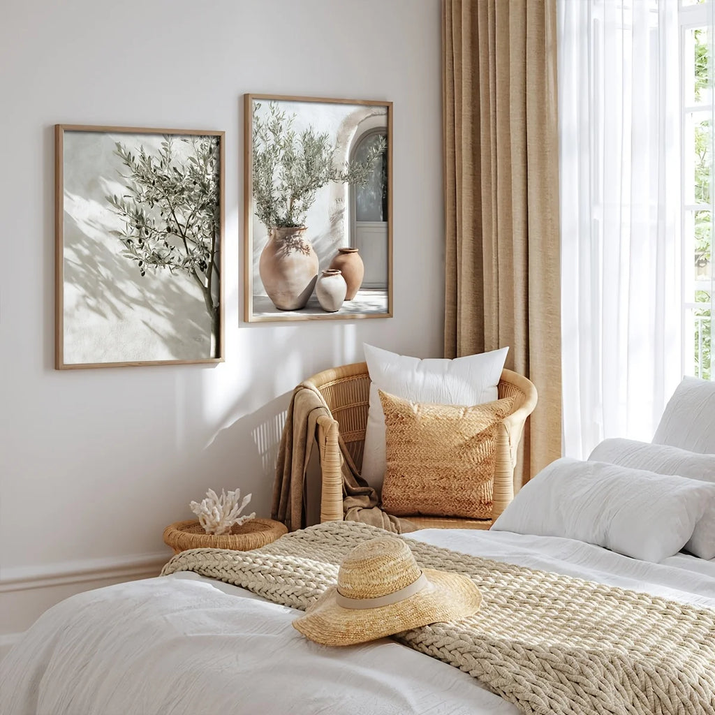 Olive Aura™ | Kit 2 Pôsteres Decorativos Botânicos