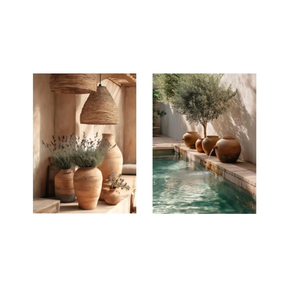 Olive Aura™ | Kit 2 Pôsteres Decorativos Botânicos